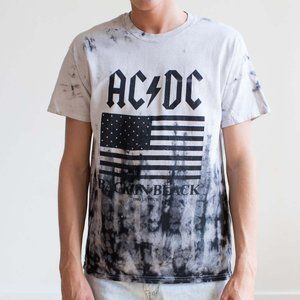 NEW Men AC/DC Tshirt Back in Black Summer Tee